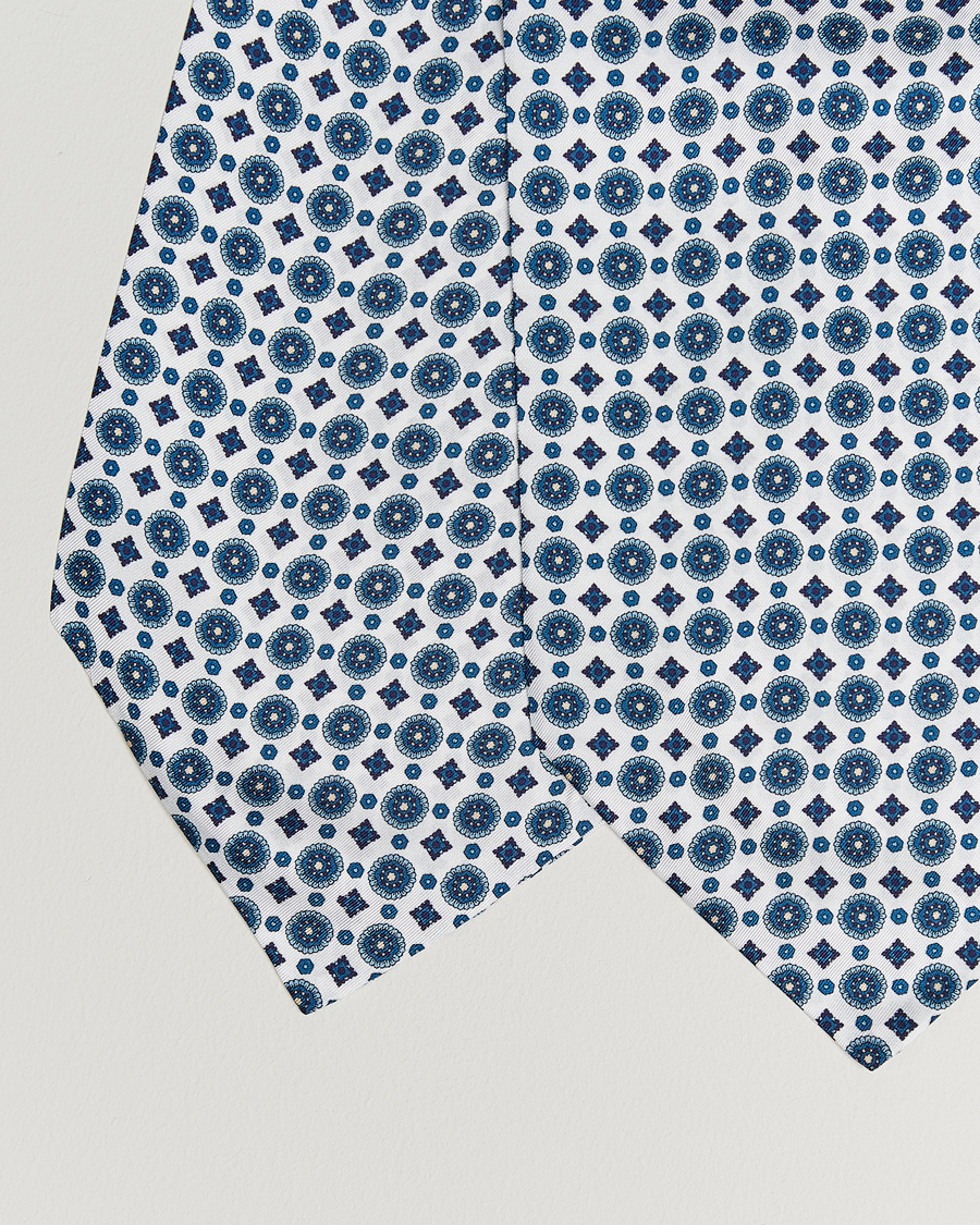 Herren | Tücher | Amanda Christensen | Silk Twill Medallion Ascot White