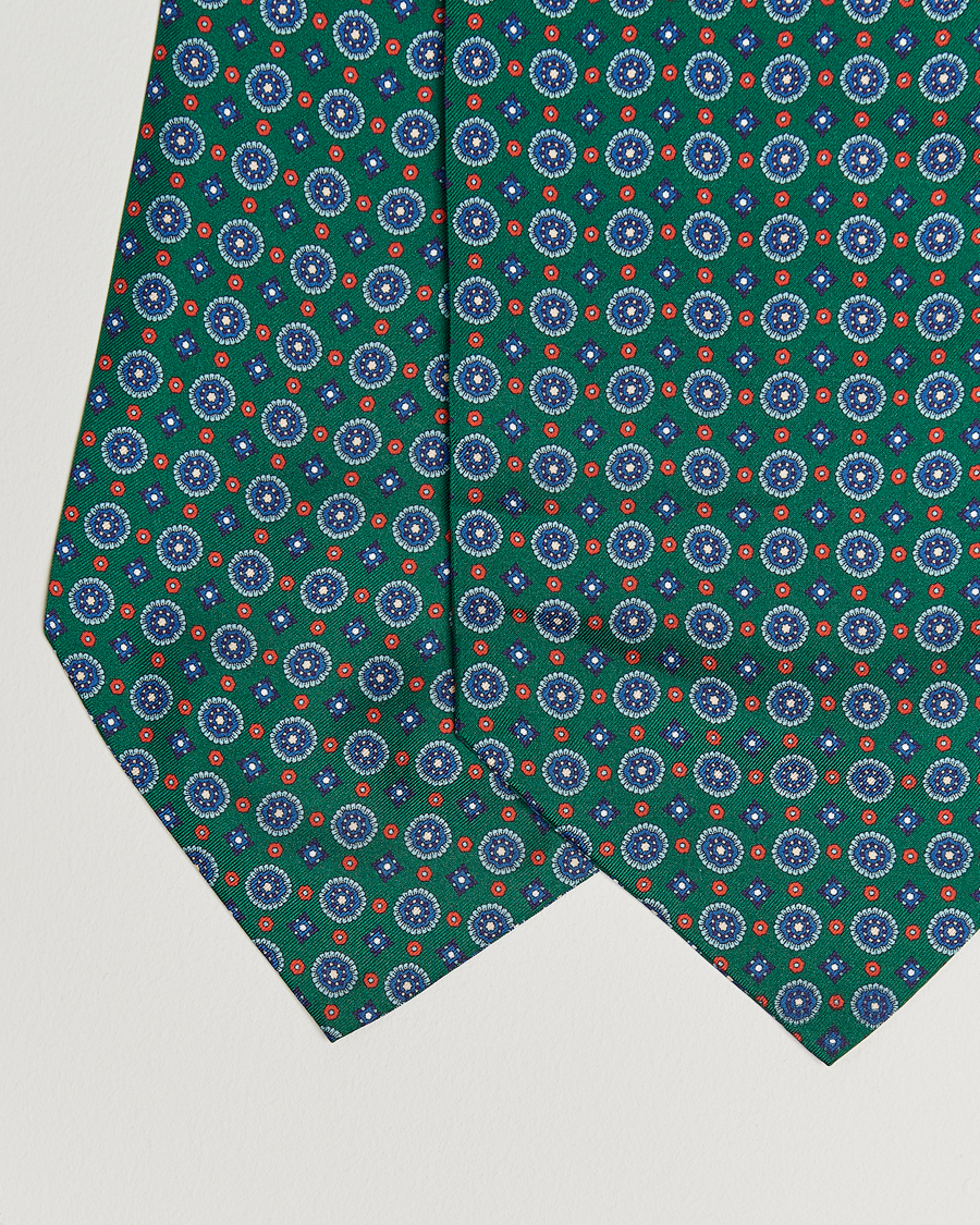 Herren | Tücher | Amanda Christensen | Silk Twill Medallion Ascot Bottle Green