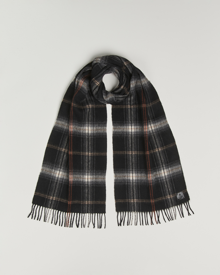 Herren | Schals | Amanda Christensen | Wool Checked Scarf Black