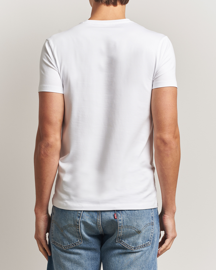 Herren | T-Shirts | Falke | 2-Pack Cotton Crew Neck T-Shirt White