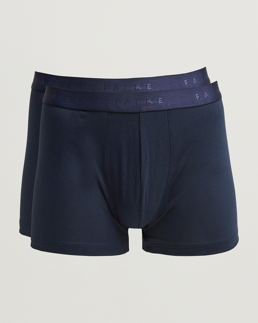 Herren | Unterwäsche | Falke | 2-Pack Cotton Boxer Briefs Midnight