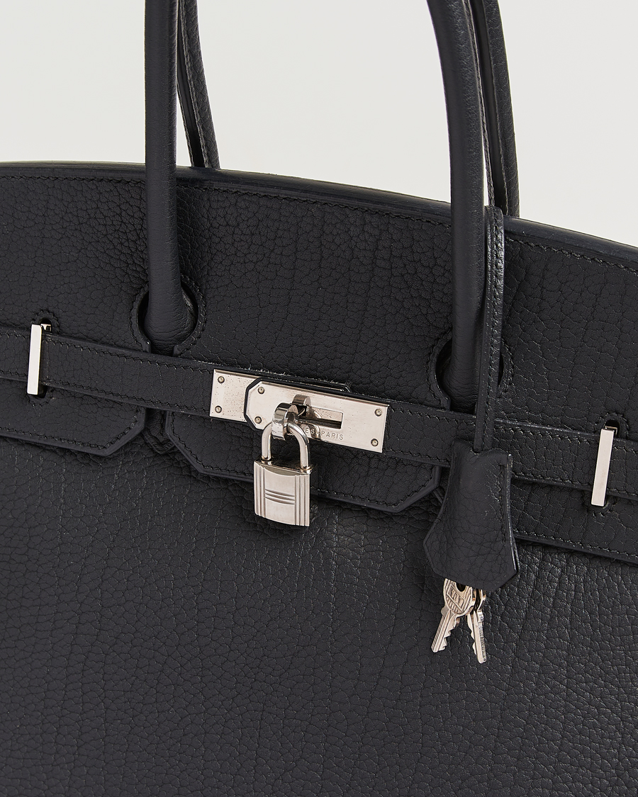 Herren | Pre-Owned & Vintage Bags | Hermès Pre-Owned | Birkin 35 Fjord Leather Black