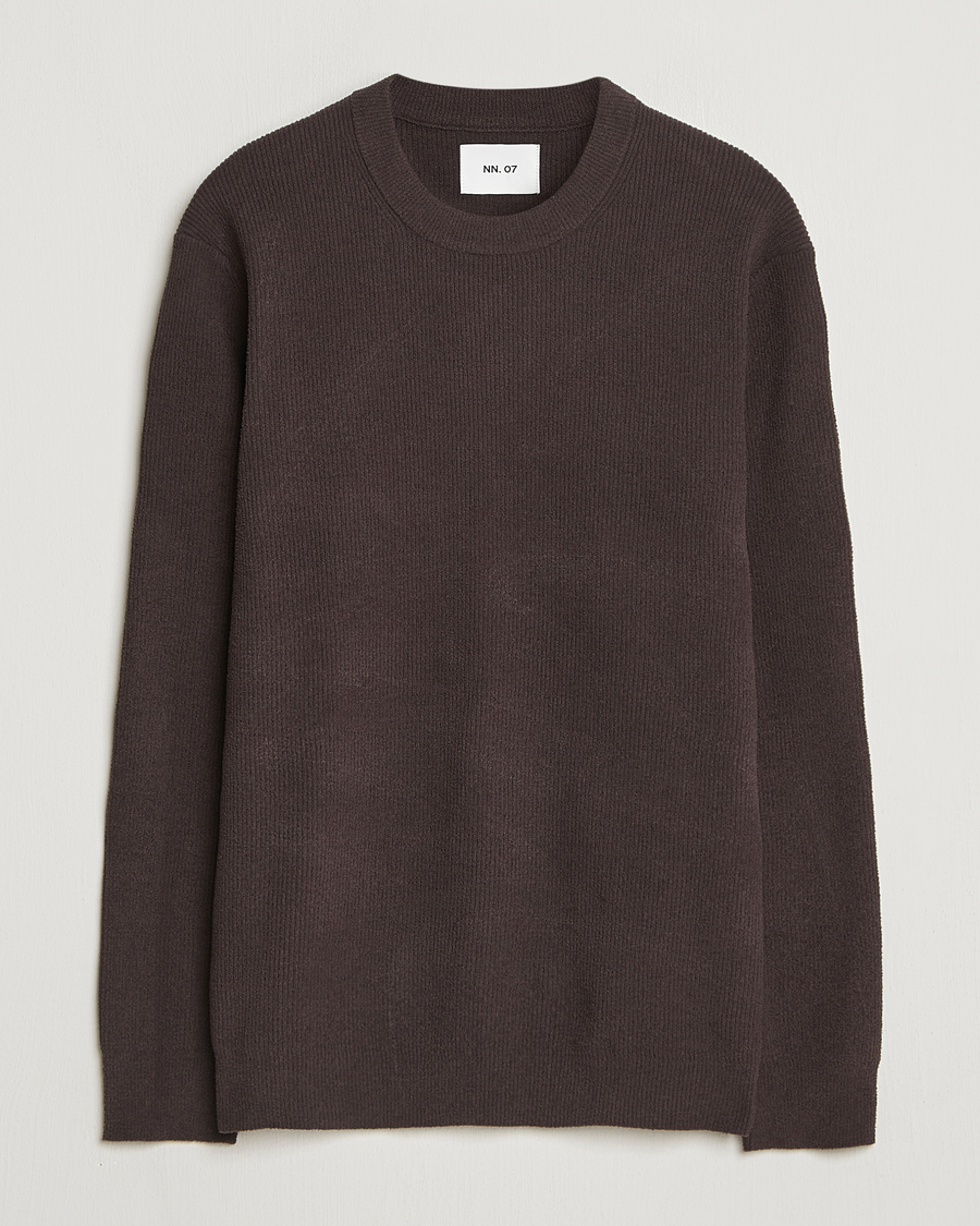 Herren | Pullover | NN07 | Danny Rib Knitted Crew Neck Dusky Port