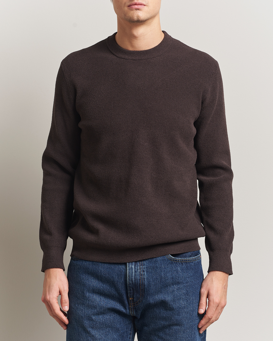 Herren | Pullover | NN07 | Danny Rib Knitted Crew Neck Dusky Port