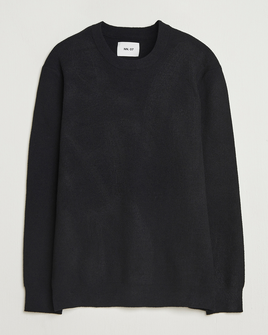 Herren | Pullover | NN07 | Danny Rib Knitted Crew Neck Black