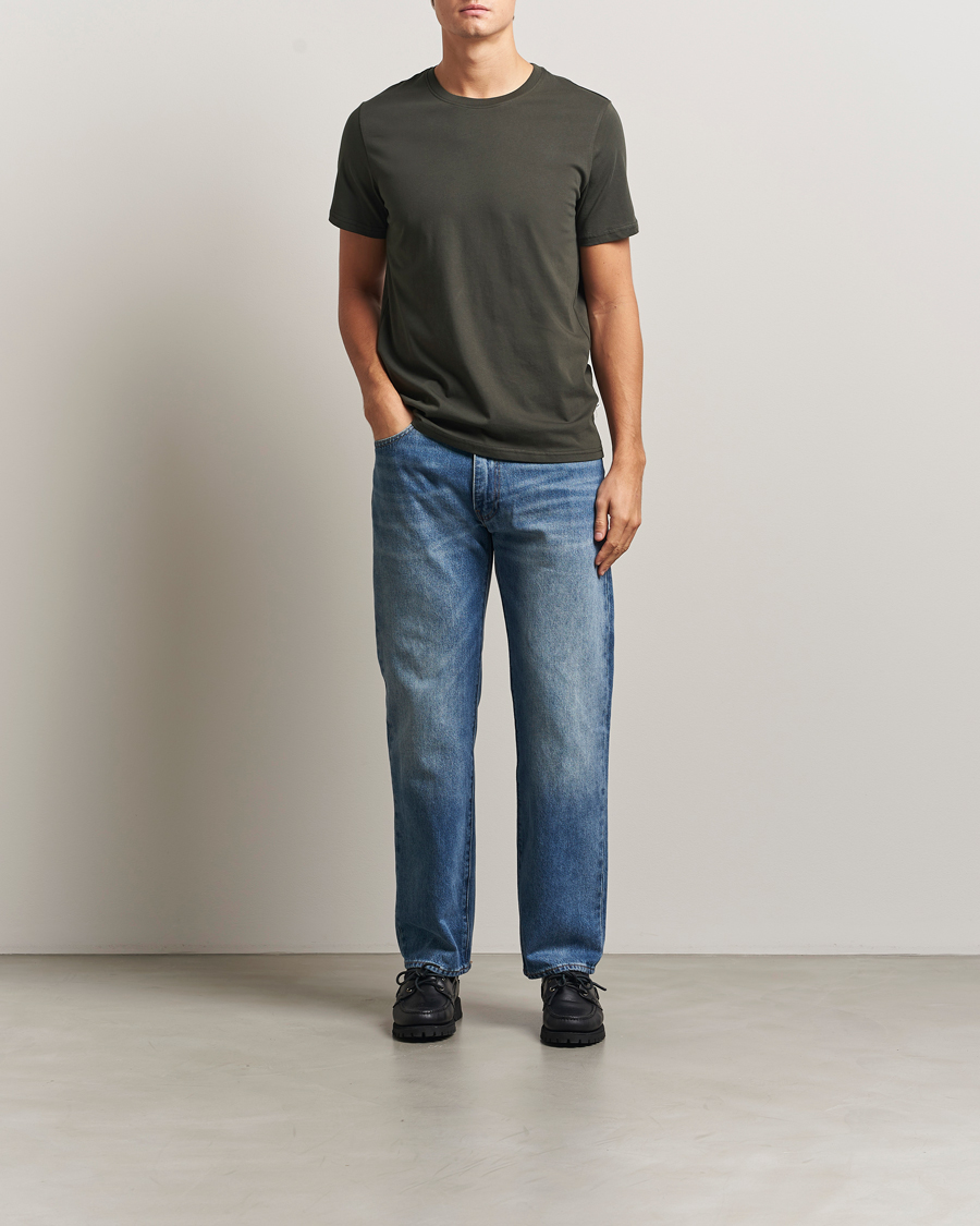 Herren | T-Shirts | NN07 | Percy Crew Neck T-Shirt Dark Army
