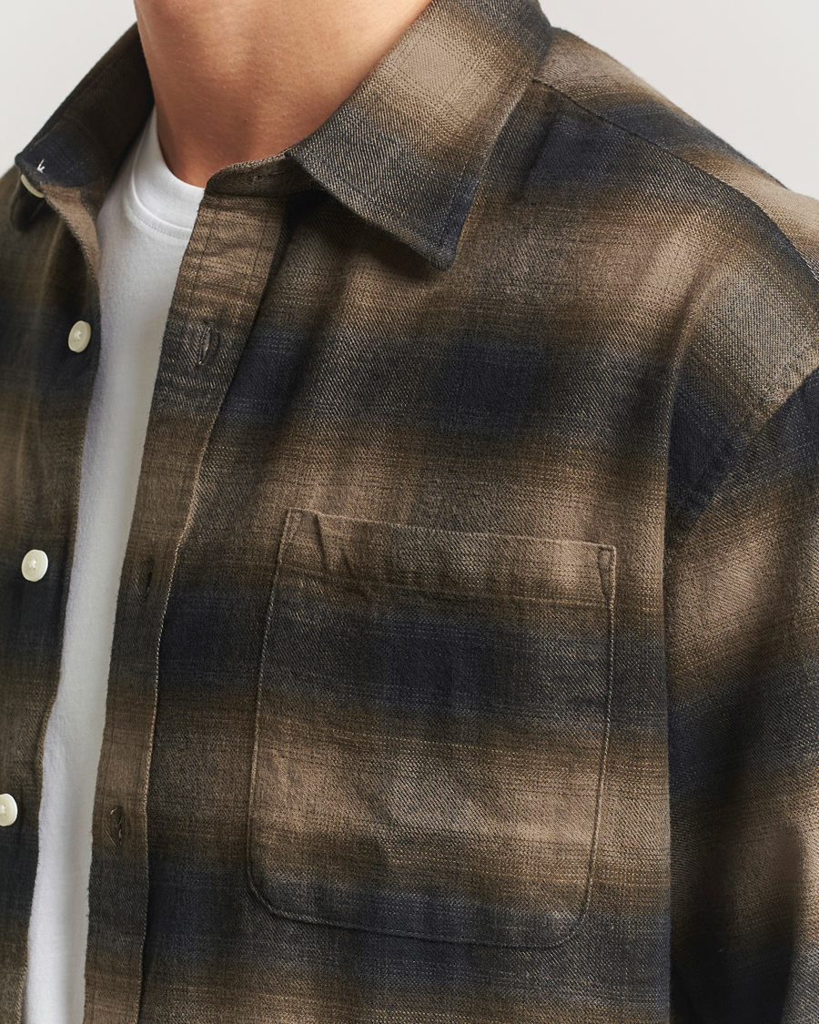 Herren | Hemden | NN07 | Deon Flannel Checked Shirt Black/Green