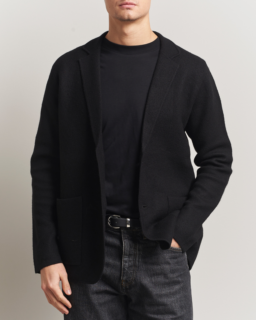 Herren | Sakkos | NN07 | Lucas Boiled Wool Blazer Black