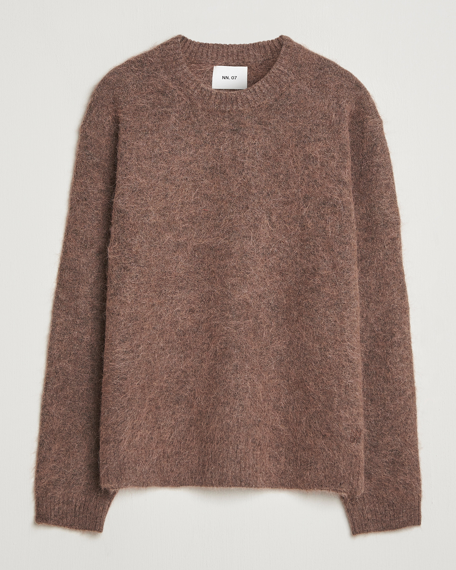 Herren | Pullover | NN07 | Russell Alpaca Knitted Crew Neck Mable Husk