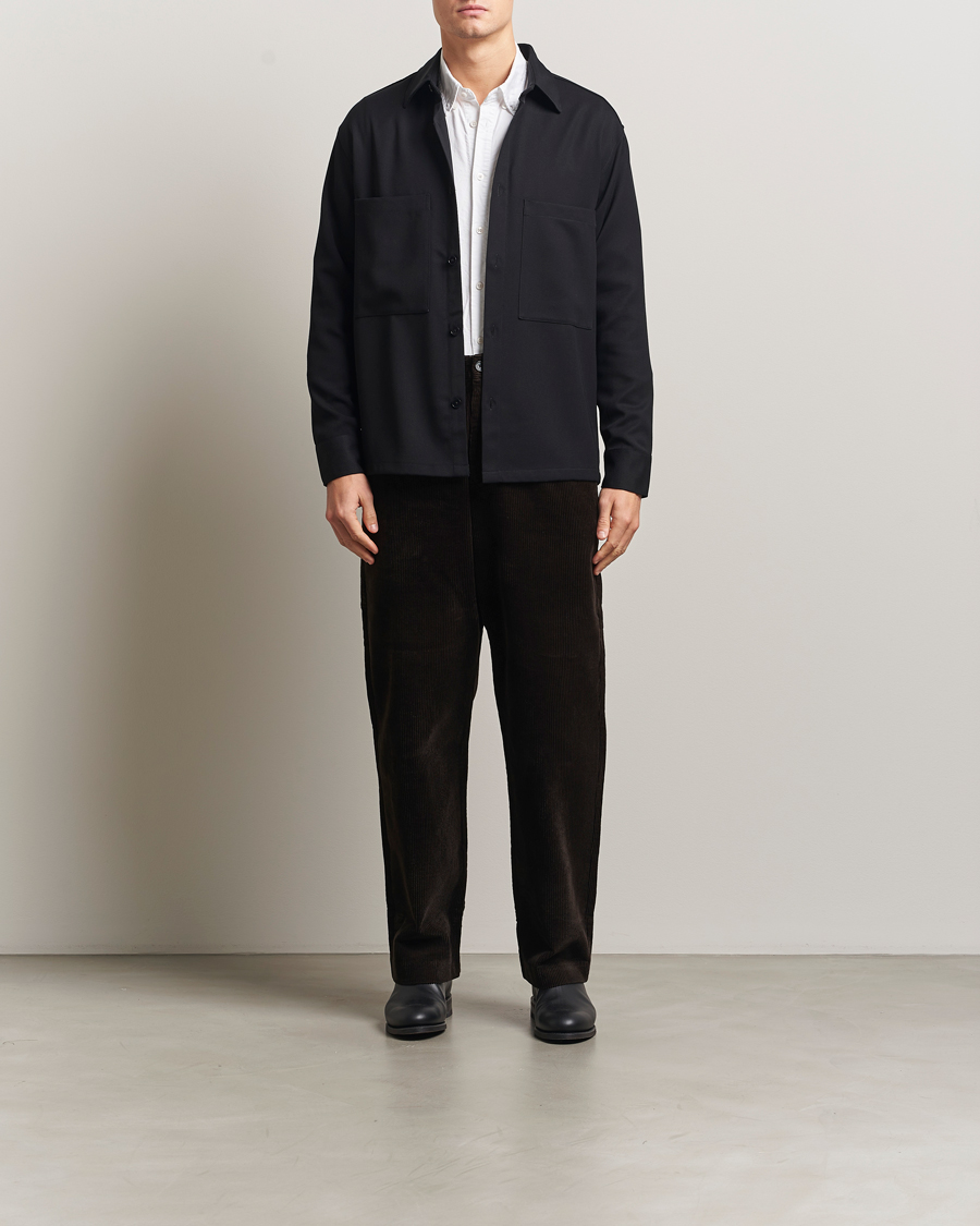 Herren | Hemden | NN07 | Freddy Wool/Tencel Overshirt Black