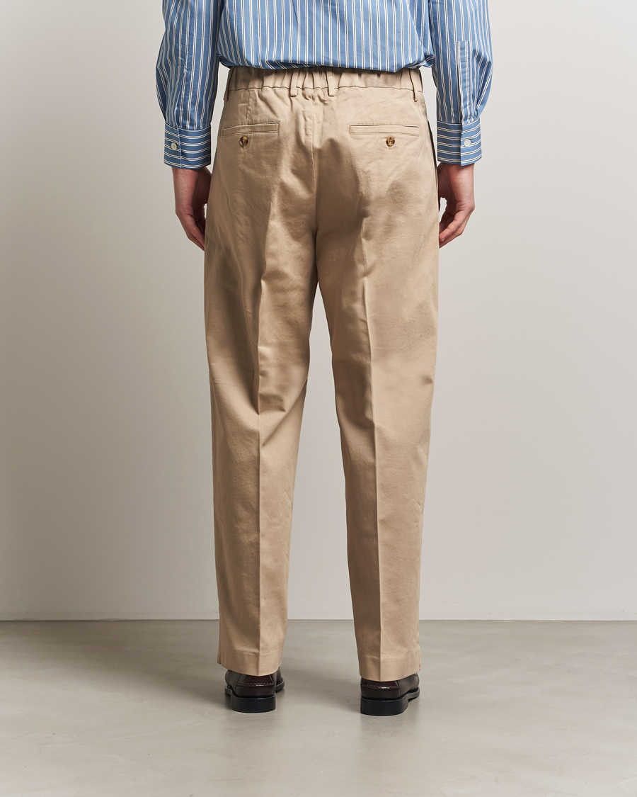 Herren | Hosen | NN07 | Kay Relaxed Fit Pleated Cotton Trousers Desert Khaki