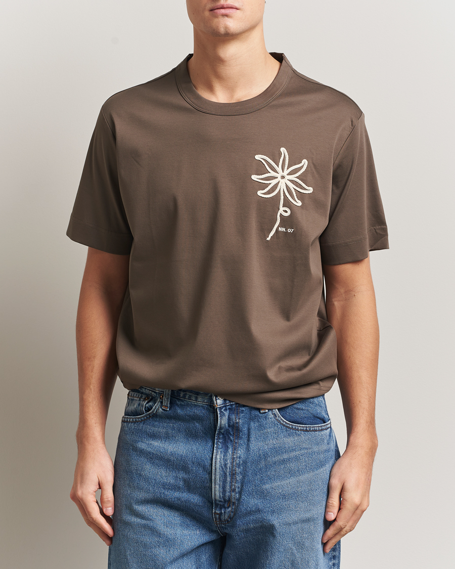 Herren | T-Shirts | NN07 | Pedro Embroidered T-Shirt Mable Husk
