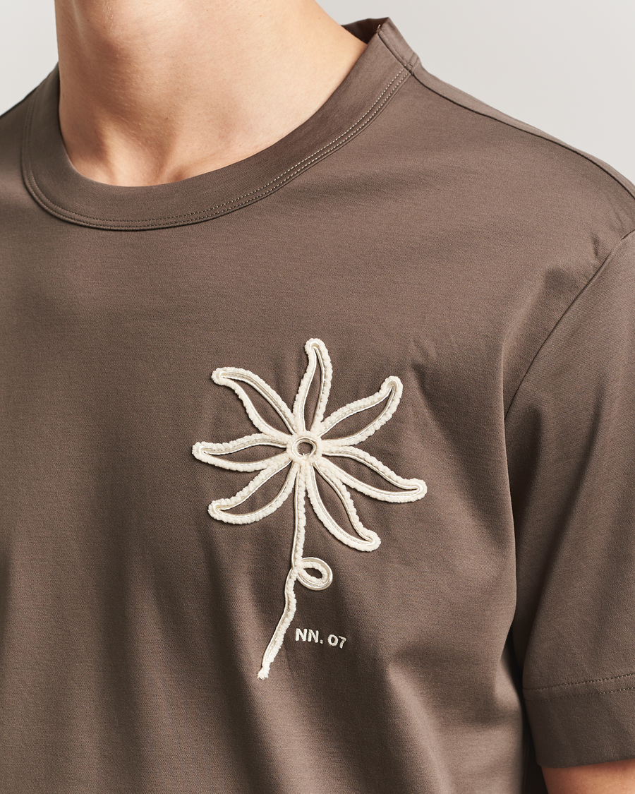 Herren | T-Shirts | NN07 | Pedro Embroidered T-Shirt Mable Husk