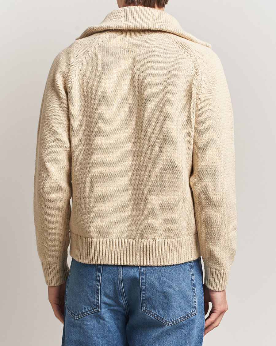 Herren | Pullover | NN07 | Tristan Heavy Knitted Half Zip Ecru