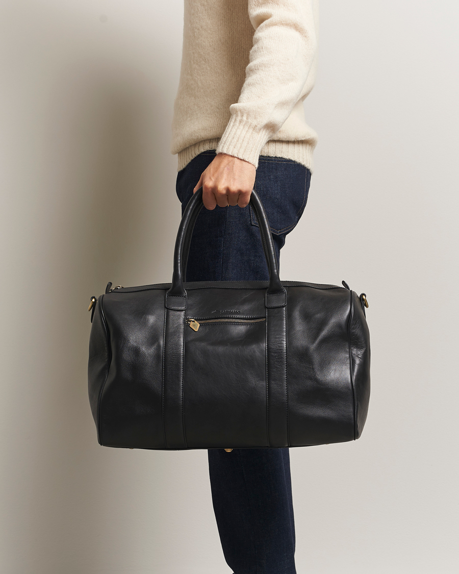 Herren | Taschen | Pampeano | Varon Small Leather Weekend Bag Black