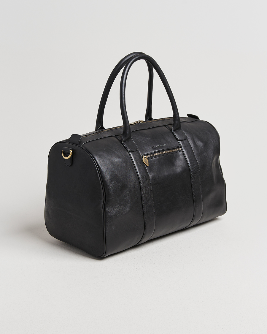Herren | Taschen | Pampeano | Varon Small Leather Weekend Bag Black