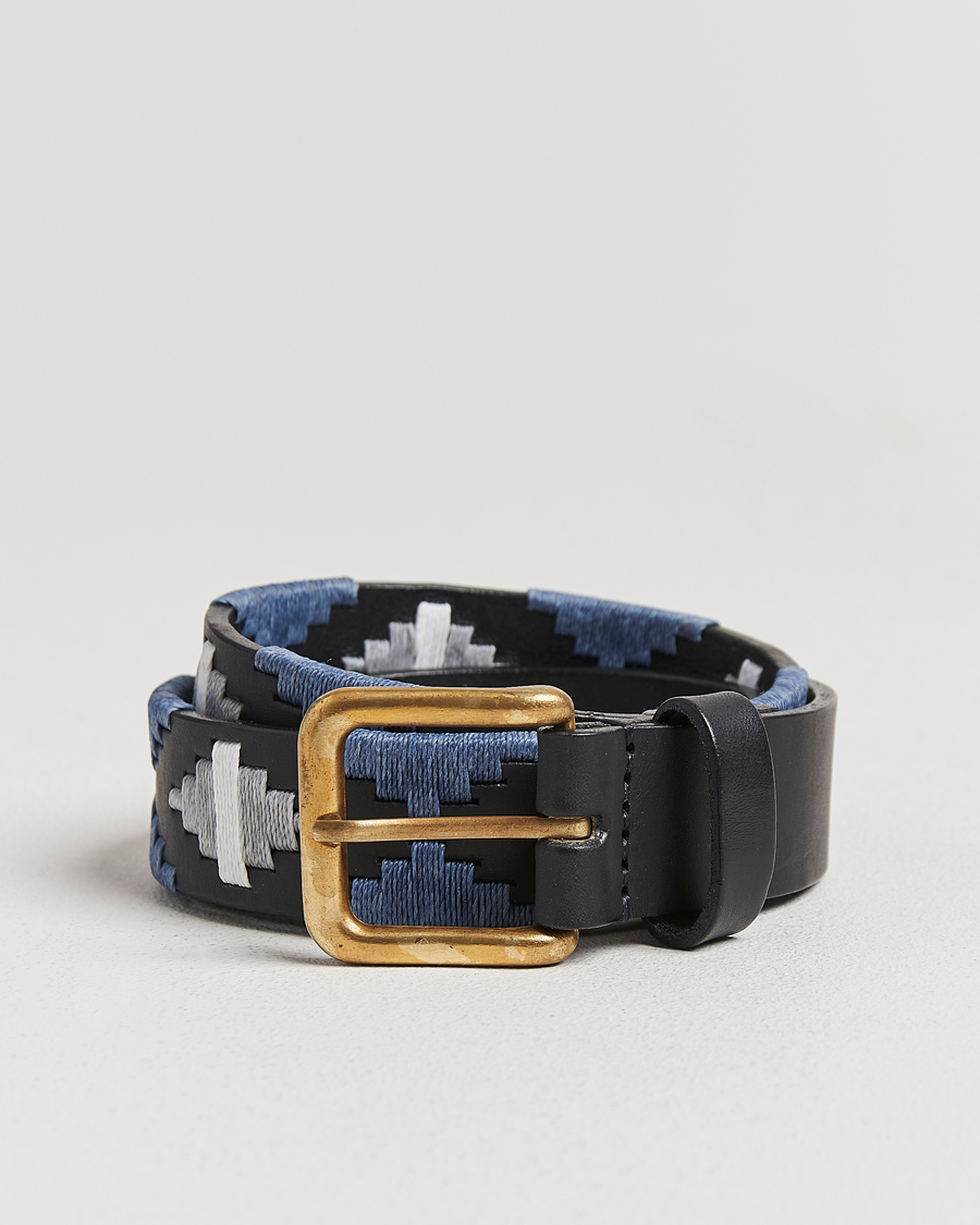 Herren | Gürtel | Pampeano | Sierra Hand Stitched Classic Leather Belt 3,5cm Black