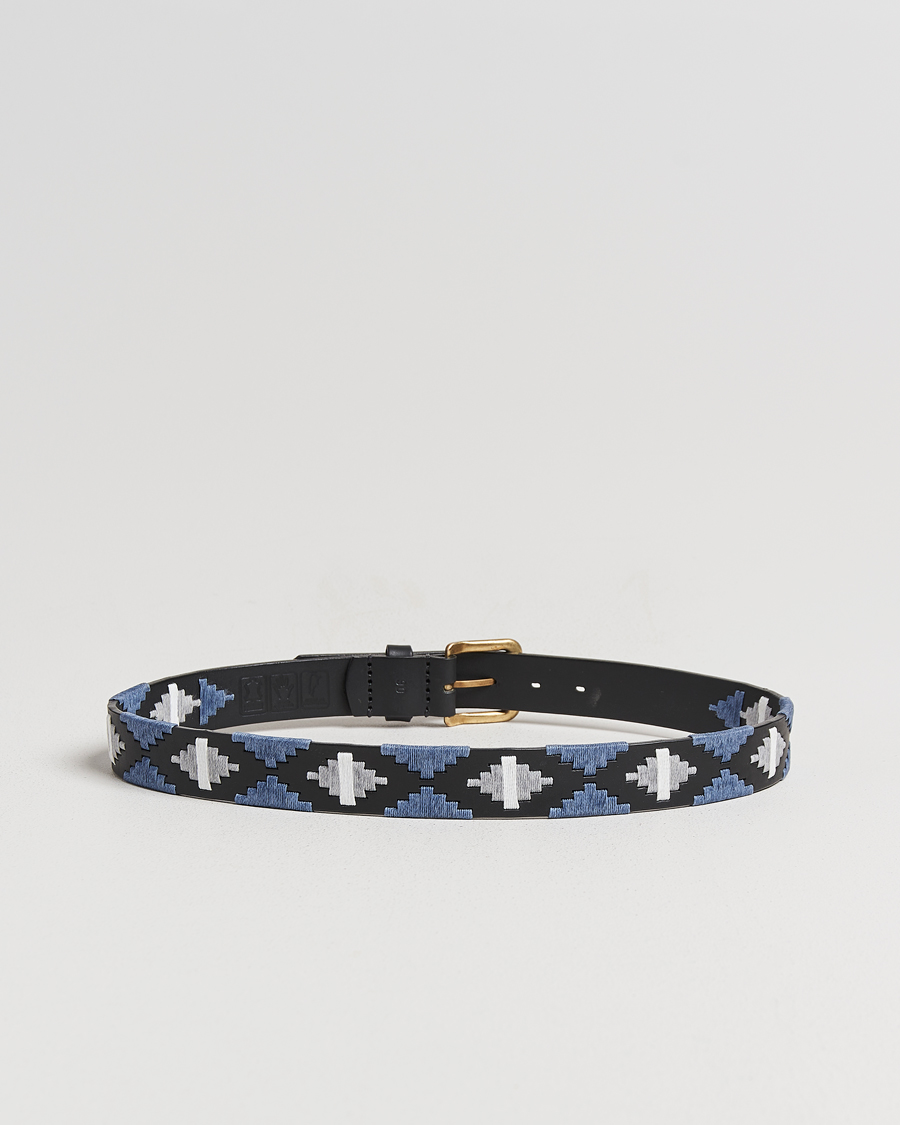 Herren | Gürtel | Pampeano | Sierra Hand Stitched Classic Leather Belt 3,5cm Black