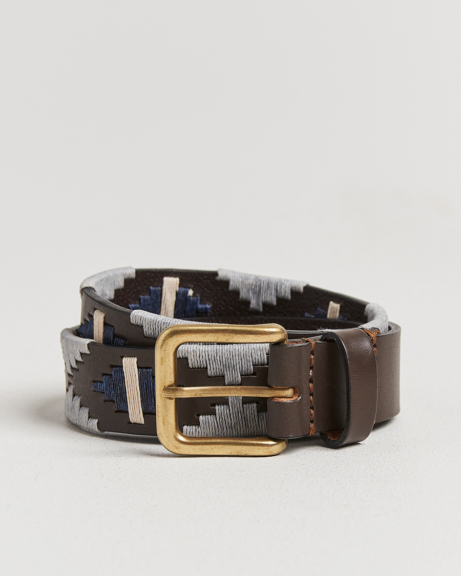 Herren | Gürtel | Pampeano | Tornado Hand Stitched Classic Leather Belt 3,5cm Brown