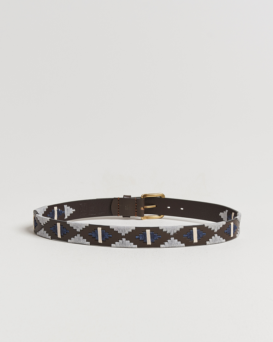 Herren | Gürtel | Pampeano | Tornado Hand Stitched Classic Leather Belt 3,5cm Brown