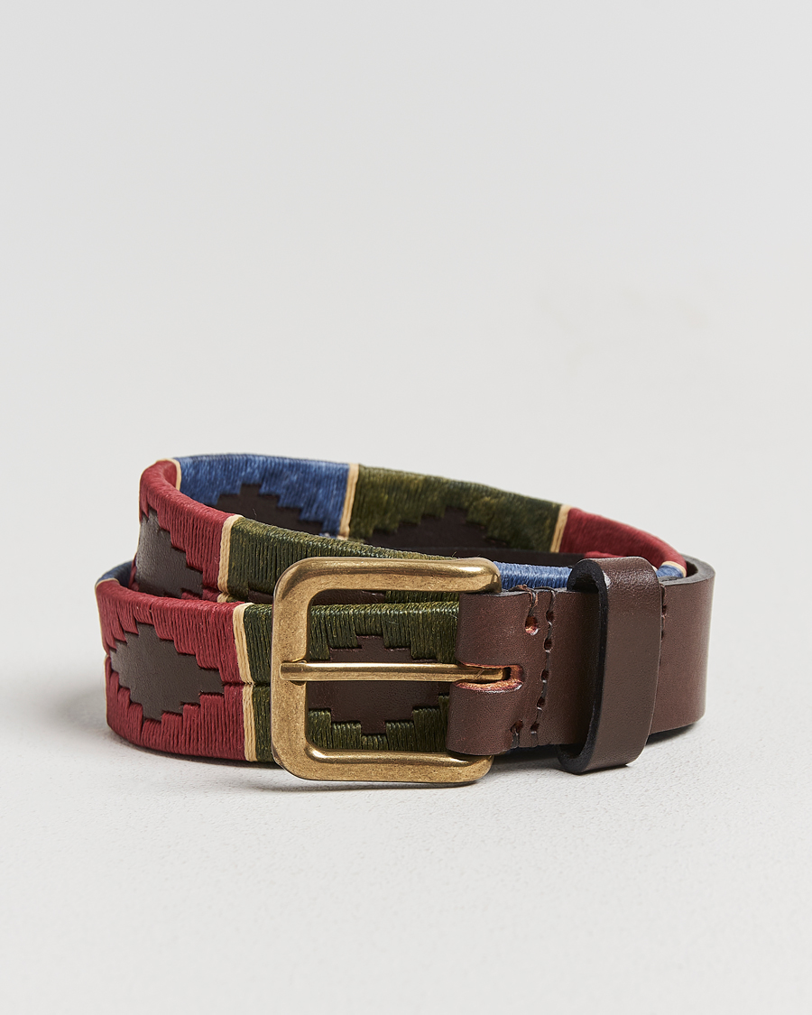 Herren | Gürtel | Pampeano | Otono Hand Stitched Classic Leather Belt 3,5cm Brown