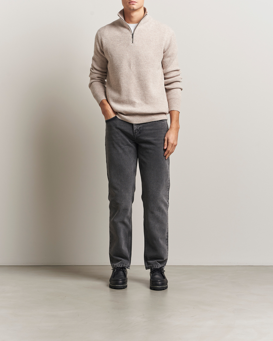 Herren | Pullover | LES DEUX | Eduard Half-Zip Knit Jumper Light Sand