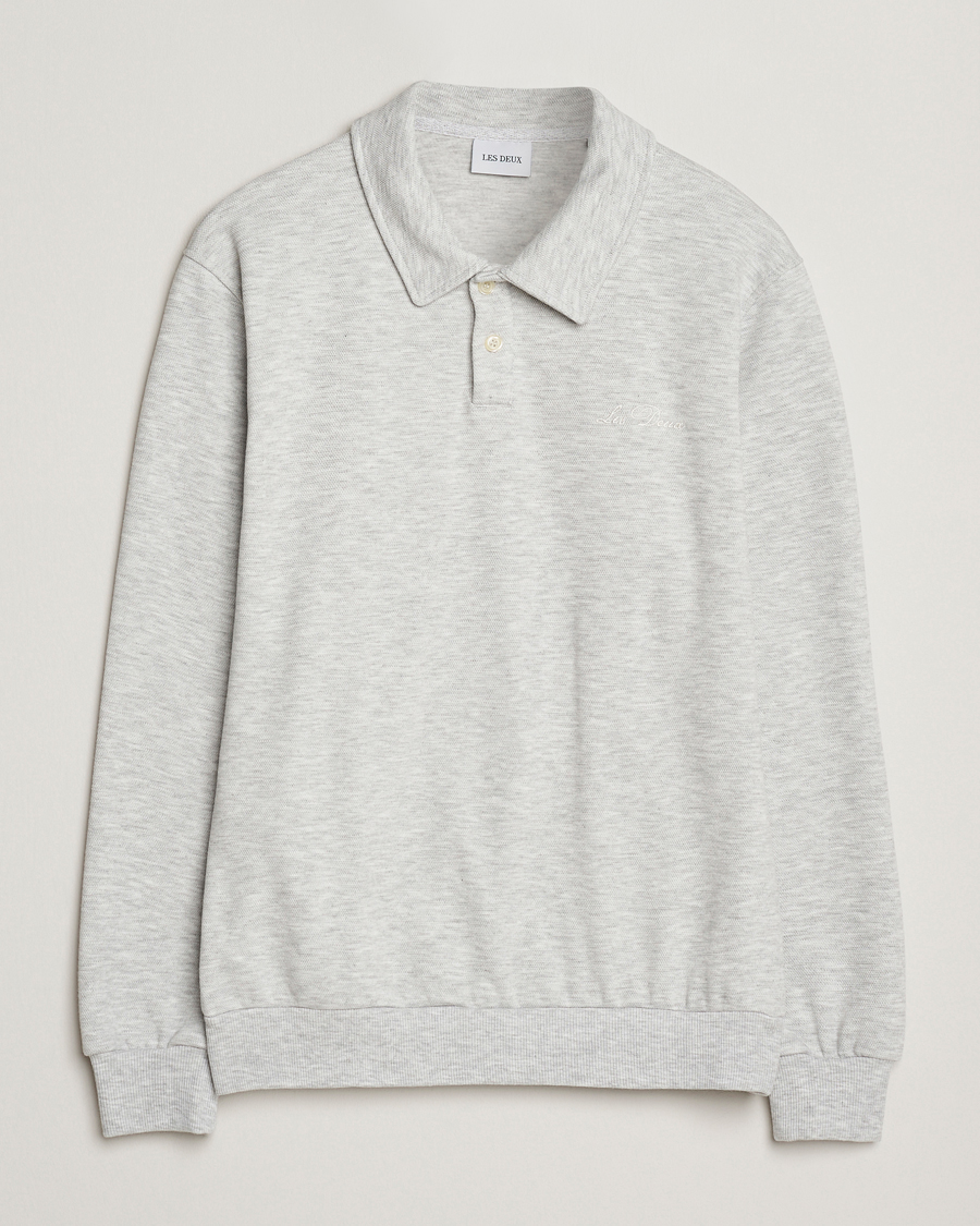 Herren | Pullover | LES DEUX | Ben Polo Pique Sweatshirt Snow Melange
