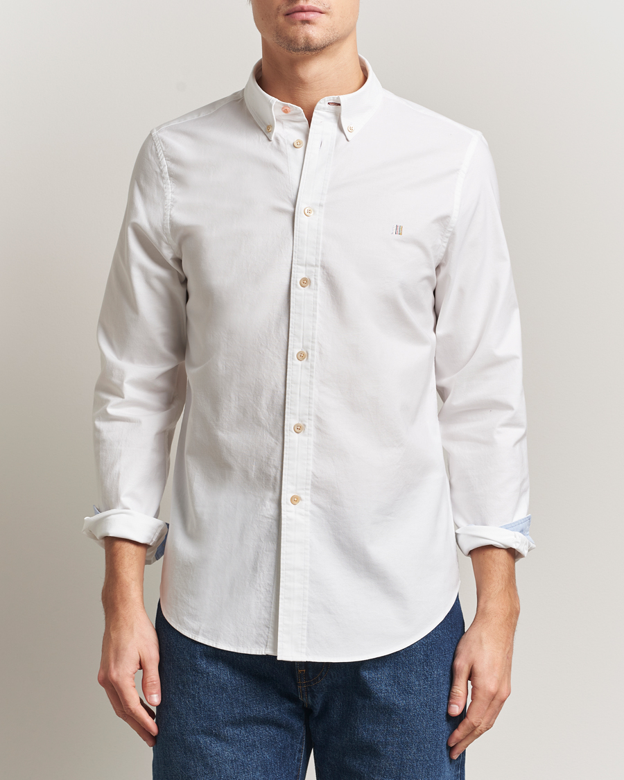Herren | Hemden | PS Paul Smith | Tailored Fit Embroidered Oxford Shirt White