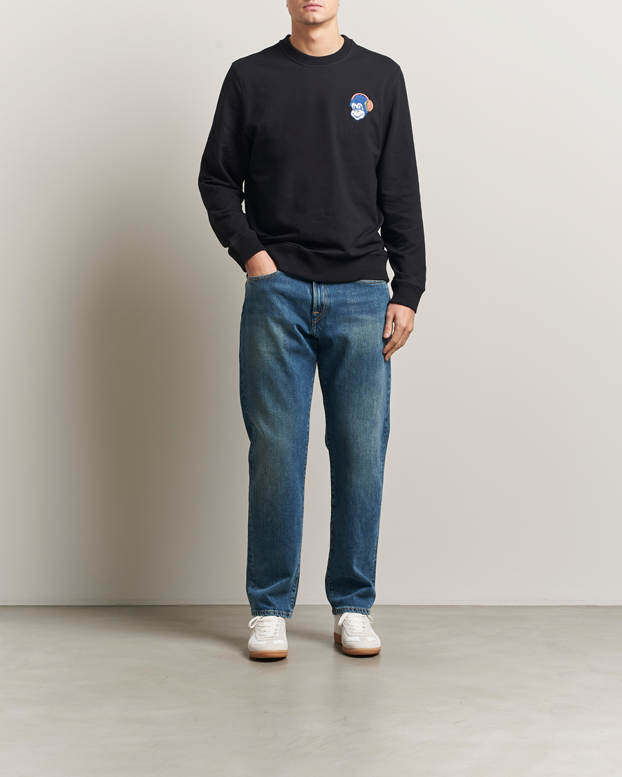 Herren | Pullover | PS Paul Smith | Monkey Headphone Printed Sweatshirt Black