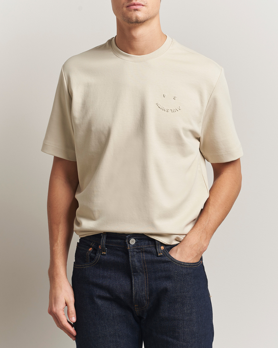 Herren | T-Shirts | PS Paul Smith | Casual Fit Happy T-Shirt Ecru
