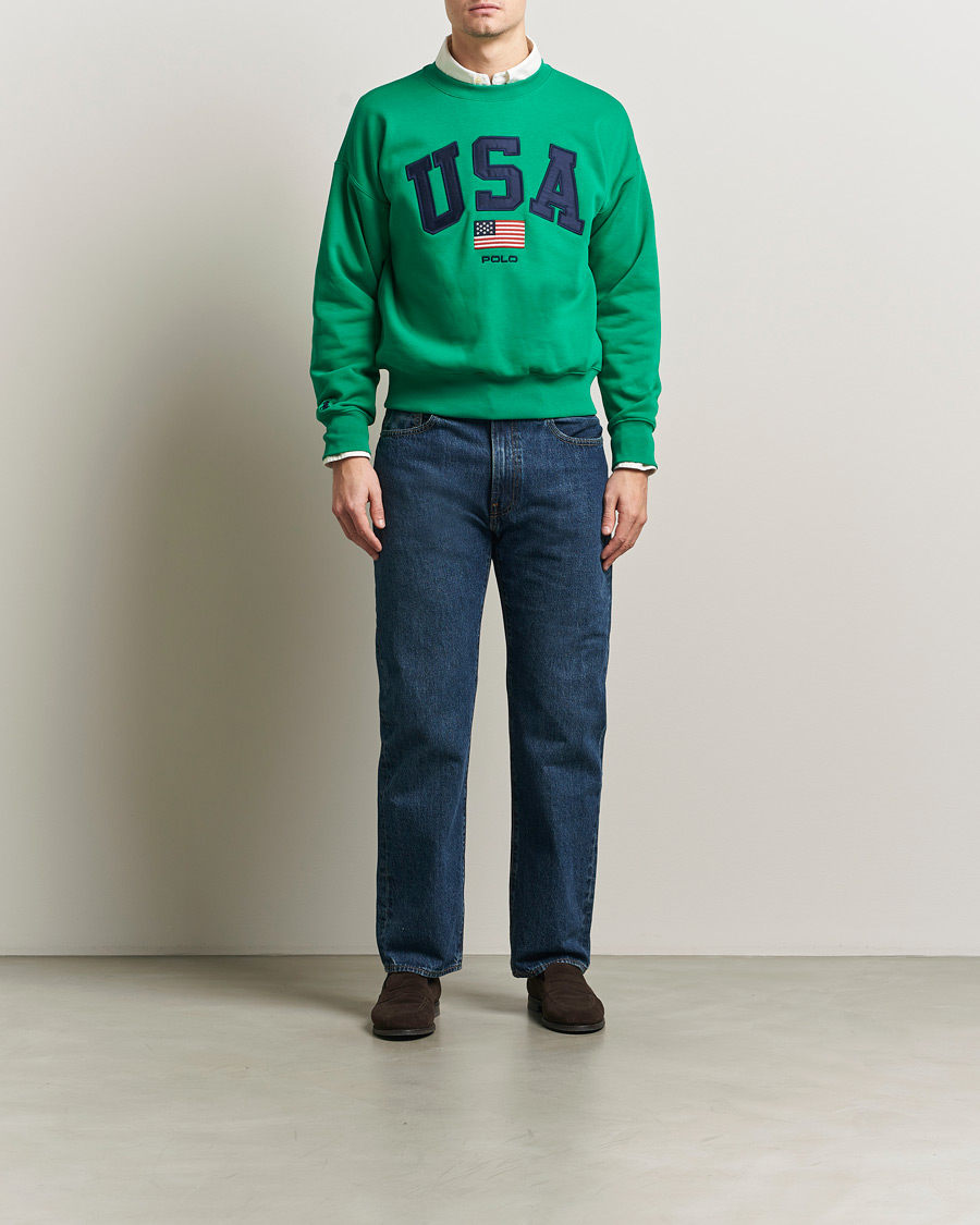 Herren | Pullover | Polo Ralph Lauren | USA Sweatshirt Billiard Green