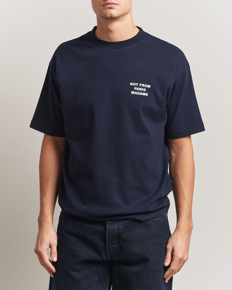Herren | T-Shirts | Drôle de Monsieur | Slogan T-Shirt Navy