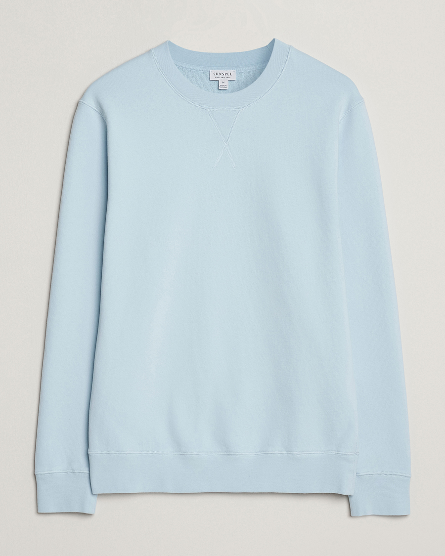 Herren | Pullover | Sunspel | Loopback Sweatshirt Frost Blue