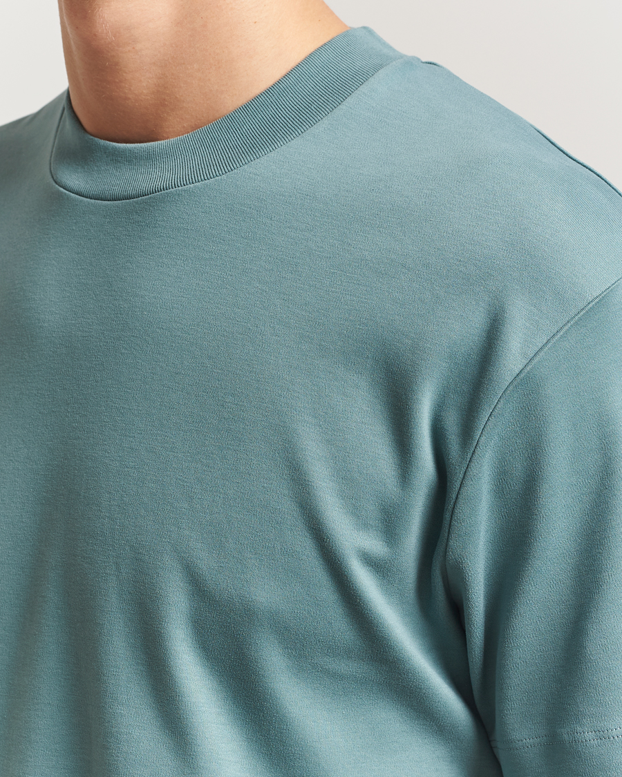 Herren | T-Shirts | Sunspel | Heavy Weight Supima Cotton T-Shirt Steel Green