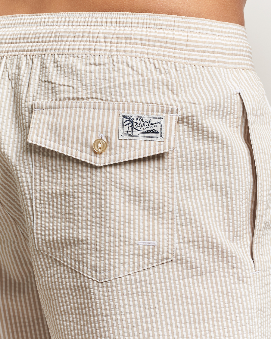 Herren | Badehosen | Polo Ralph Lauren | Traveler Mid Trunk Seersucker Coastal Beige
