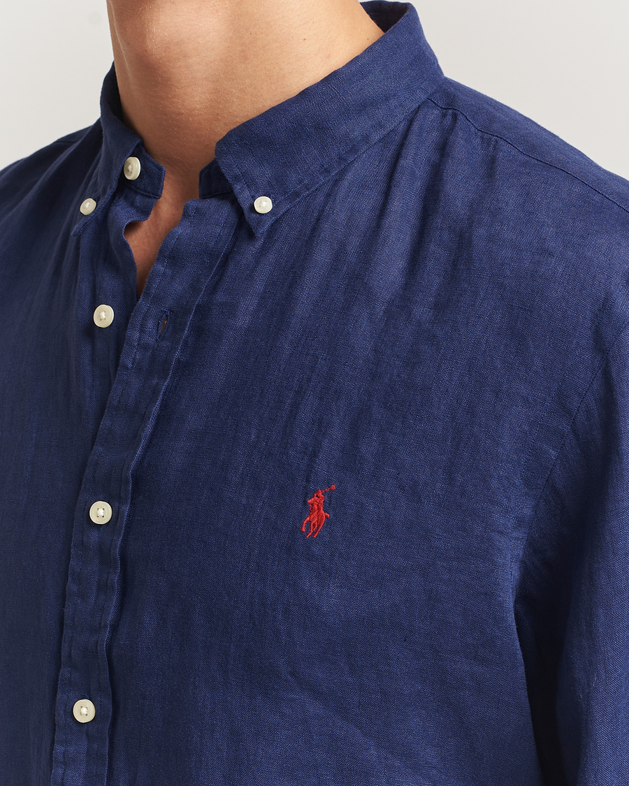 Herren | Hemden | Polo Ralph Lauren | Slim Fit Linen Shirt Navy