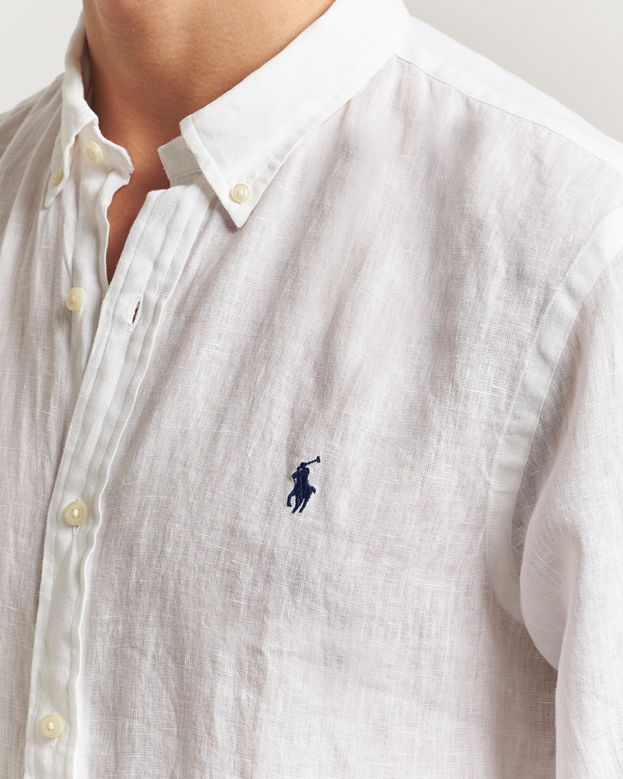 Herren | Westen | Polo Ralph Lauren | Slim Fit Linen Shirt White