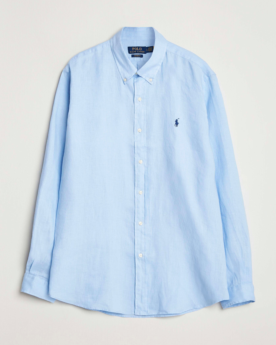 Herren | Hemden | Polo Ralph Lauren | Custom Fit Linen Shirt Office Blue