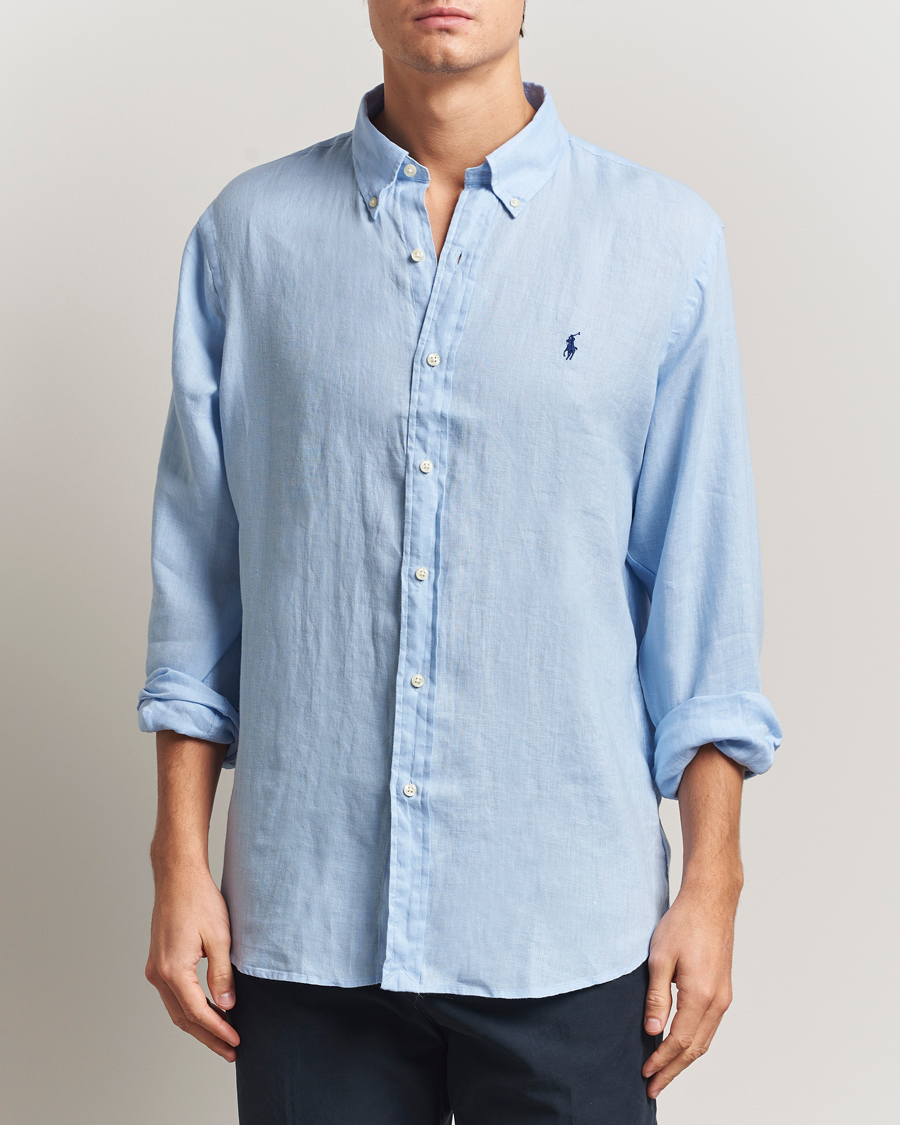 Herren | Hemden | Polo Ralph Lauren | Custom Fit Linen Shirt Office Blue