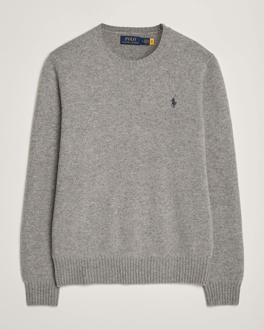Herren | Poloshirts | Polo Ralph Lauren | Wool/Cashmere Crew Neck Fawn Grey Heather