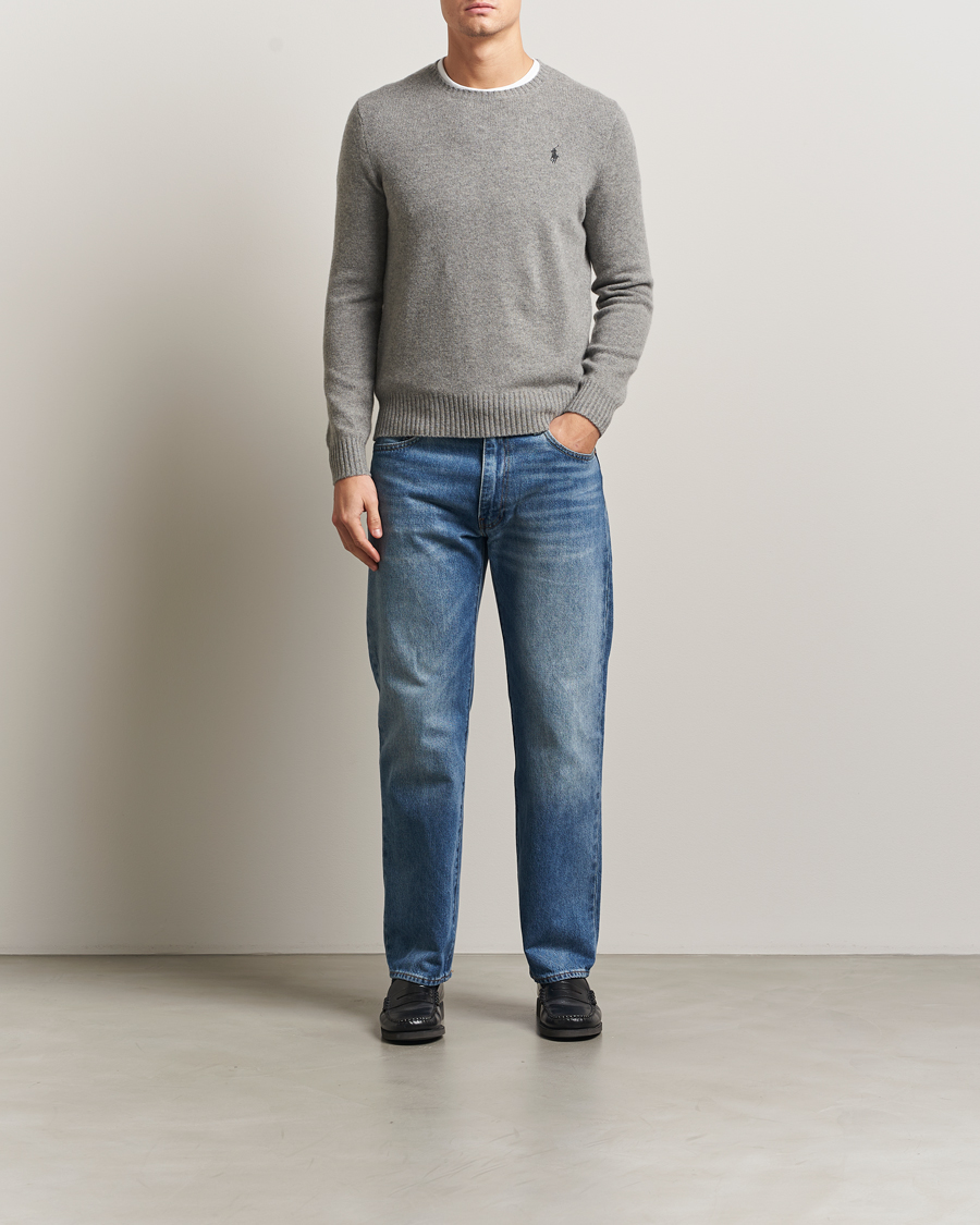 Herren | Poloshirts | Polo Ralph Lauren | Wool/Cashmere Crew Neck Fawn Grey Heather