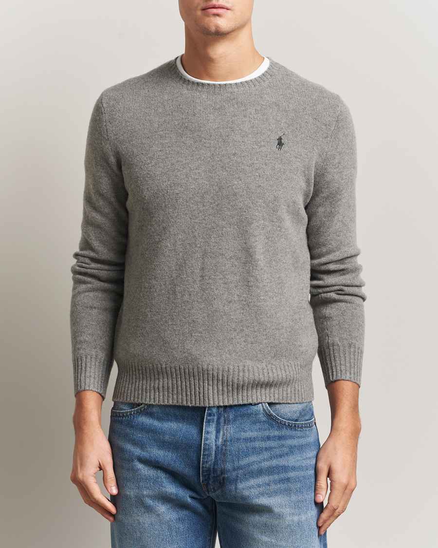 Herren | Poloshirts | Polo Ralph Lauren | Wool/Cashmere Crew Neck Fawn Grey Heather