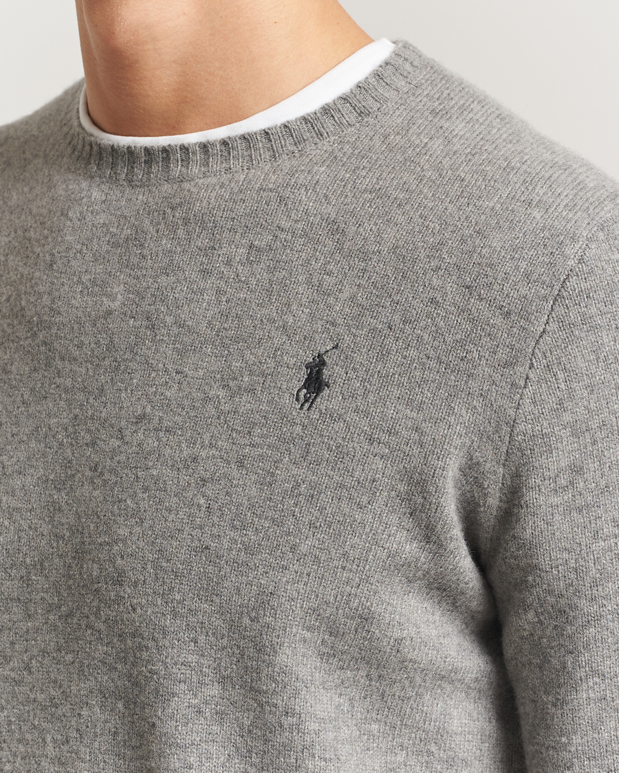 Herren | Poloshirts | Polo Ralph Lauren | Wool/Cashmere Crew Neck Fawn Grey Heather