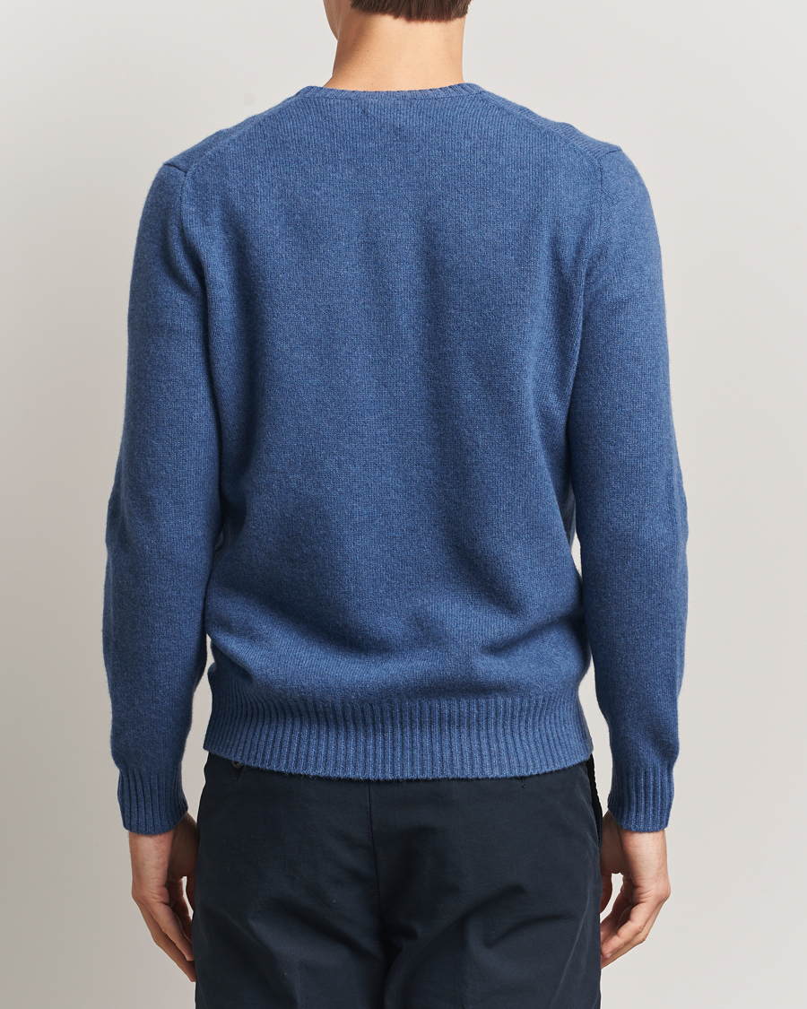 Herren | Poloshirts | Polo Ralph Lauren | Wool/Cashmere Crew Neck Seasalt Blue Heather