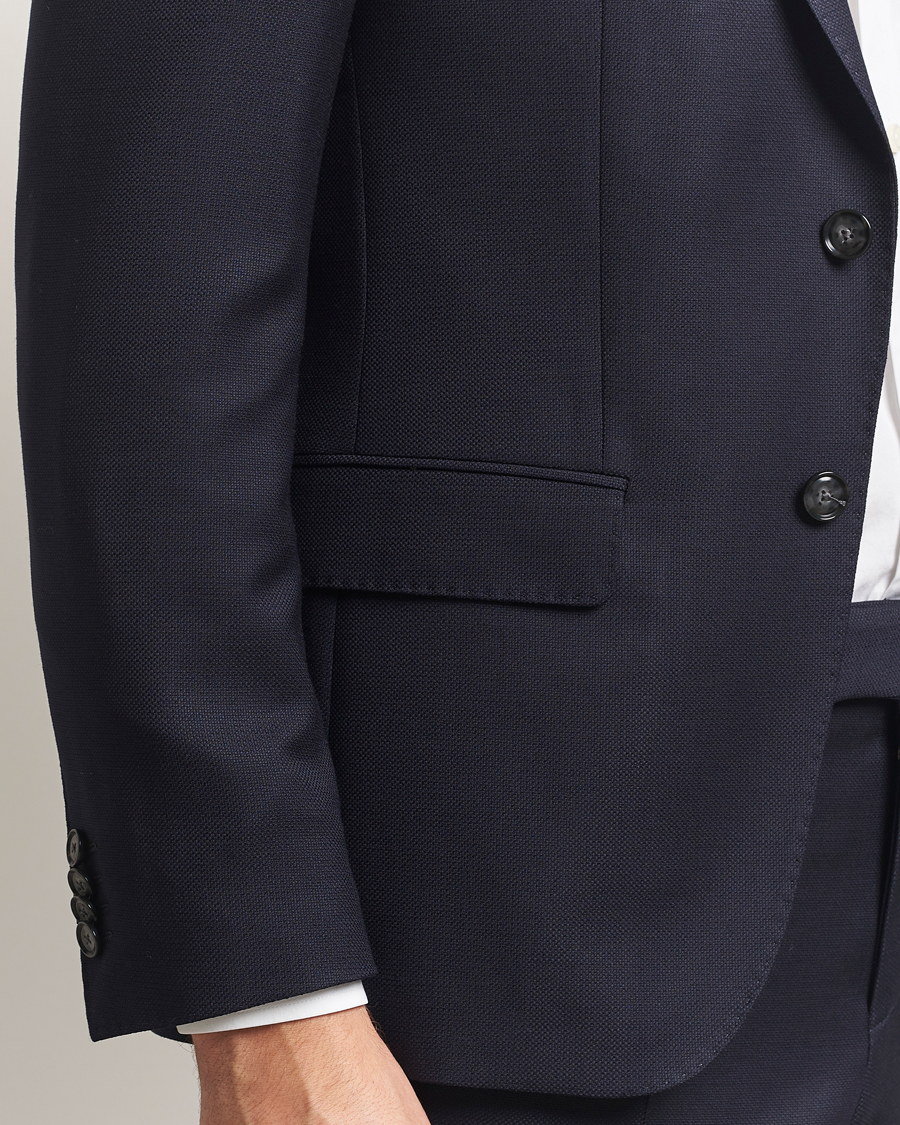 Herren | Anzüge | BOSS BLACK | Huge Structured Wool Suit Dark Blue