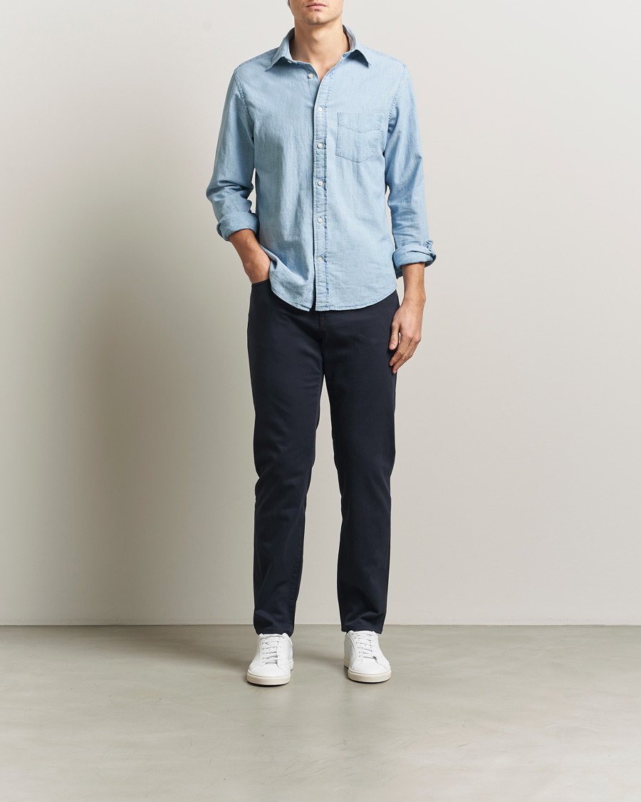 Herren | Hosen | BOSS BLACK | Re.Maine Cotton 5-Pocket Pants Dark Blue