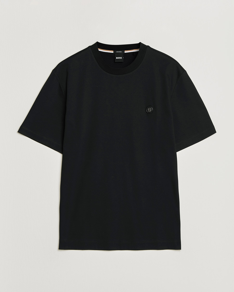 Herren | T-Shirts | BOSS BLACK | Taut Regular Fit T-Shirt Black