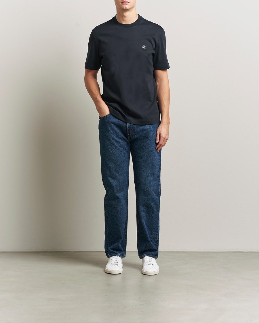 Herren | T-Shirts | BOSS BLACK | Taut Regular Fit T-Shirt Dark Blue
