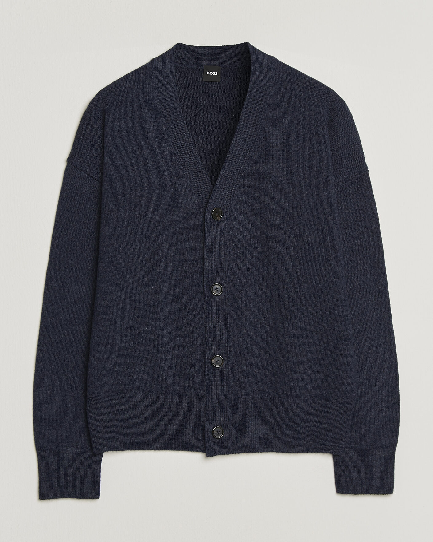 Herren | Pullover | BOSS BLACK | Ucone Wool Knitted Cardigan Dark Blue