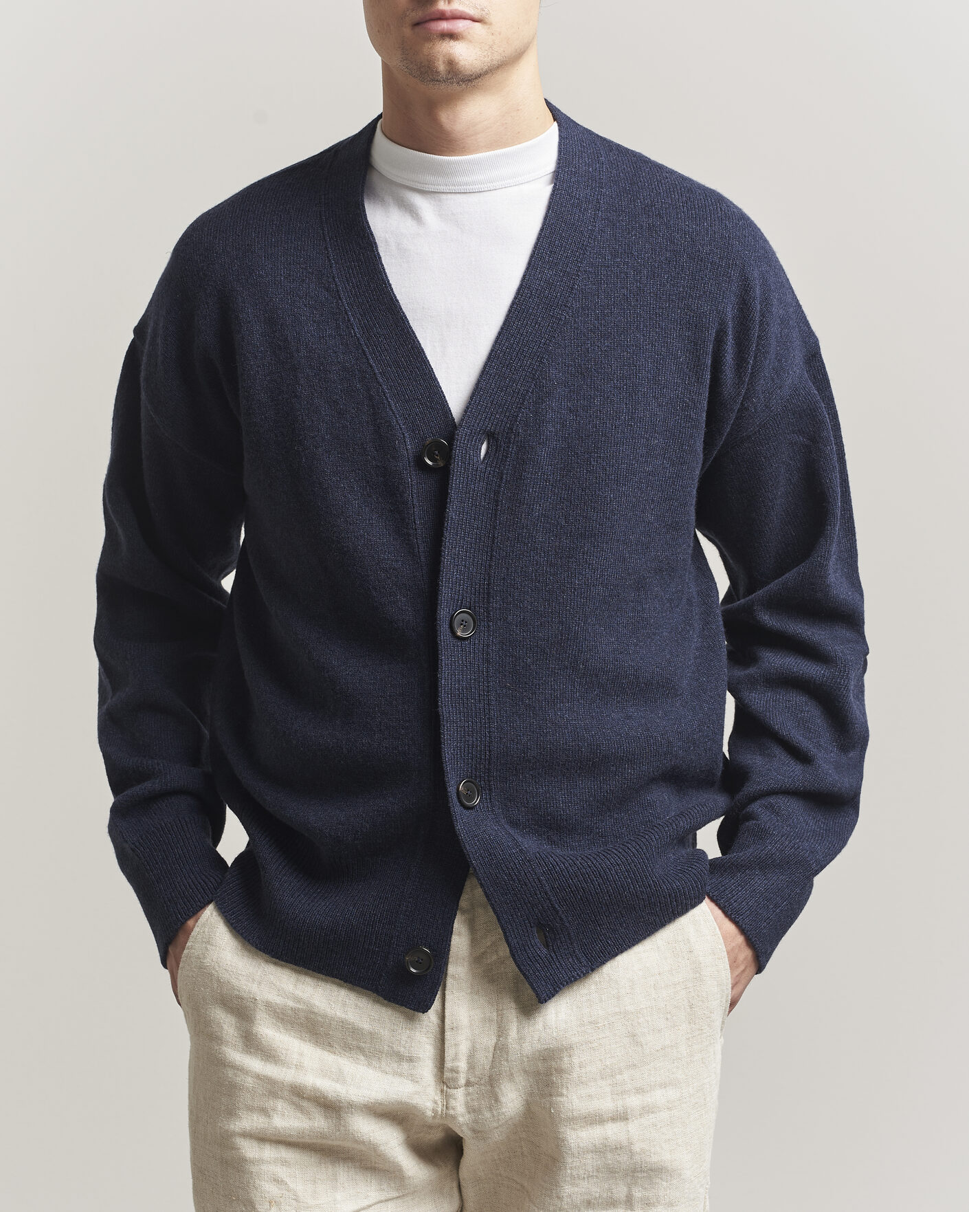 Herren | Pullover | BOSS BLACK | Ucone Wool Knitted Cardigan Dark Blue
